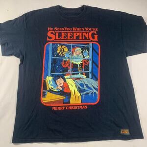 Black steven rhodes sleeping santa t shirts